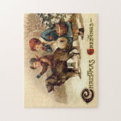 Christmas Walk with the Dog ジグソーパズル (縦)