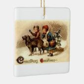 Christmas Walk with the Dog セラミックオーナメント (右)