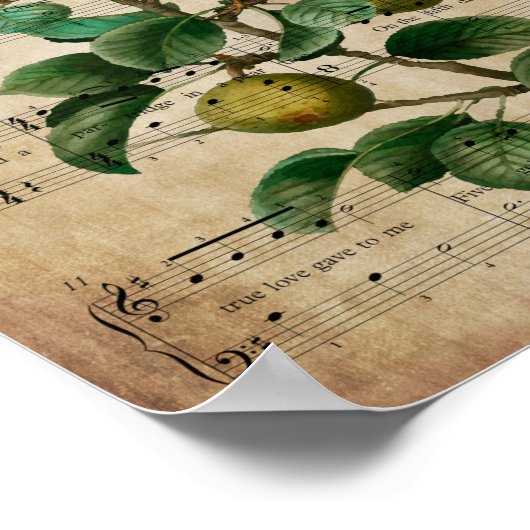 Christmas Wall Art-Partridge in a Pear Tree ポスター (角)