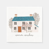  Christmas Warm wishes  スタンダードカクテルナプキン (正面)