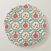 Christmas Warmth Floral Round Pillow ラウンドクッション (裏面)