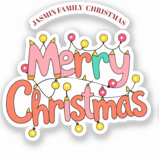 Christmas Water Bottle シール (正面)