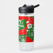 Christmas Water Bottle – White Ornaments ウォーターボトル (左面)