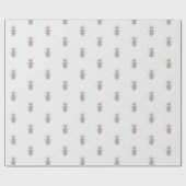 Christmas watercolor pinecone with stylish accent  ラッピングペーパー (フラット)