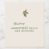 Christmas Wedding Cocktail Napkins ワインラベル (シングルラベル)
