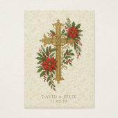 Christmas Wedding Cross Prayer Card (正面)