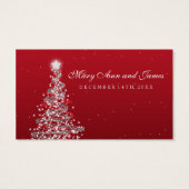 Christmas Wedding Drink Voucher Red Silver (裏面)