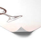 Christmas Wedding Drinks Menu Wedding Sign ポスター (角)