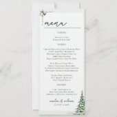 Christmas Wedding Menu Card (正面)