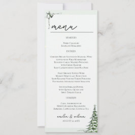 Christmas Wedding Menu Card