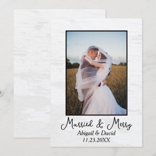 Christmas Wedding Photo シーズンカード (正面/裏面)