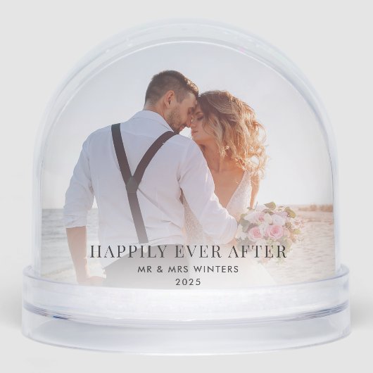 Christmas Wedding Photo Happily Ever After Custom (正面)
