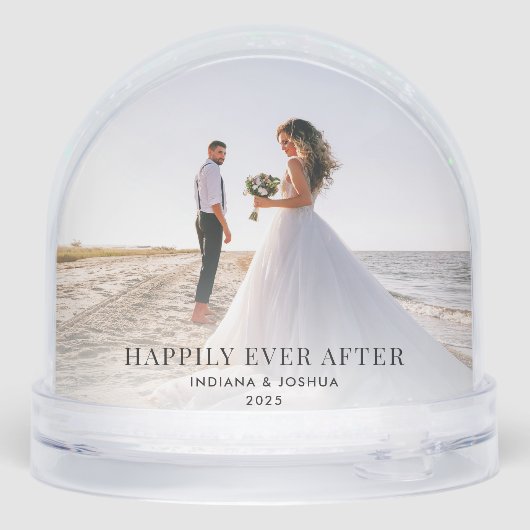Christmas Wedding Photo Happily Ever After Custom (裏面)