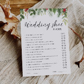 Christmas Wedding Shoe Game Template, Minimalist 招待状