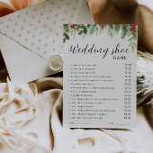 Christmas Wedding Shoe Game Template, Minimalist  招待状