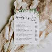 Christmas Wedding Shoe Game Template, Minimalist  招待状