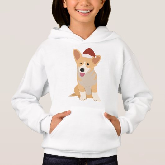 Christmas Welsh Corgi Hoodie (正面)