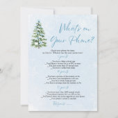 Christmas What's on Your Phone Baby Shower Game 招待状 (正面)