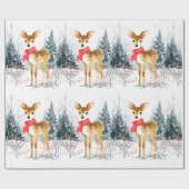 Christmas Whimsical Deer | Wrapping Paper ラッピングペーパー (フラット)