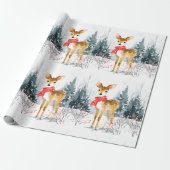 Christmas Whimsical Deer | Wrapping Paper ラッピングペーパー (アンロールド)