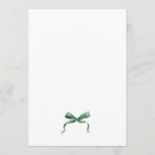 Christmas Whimsical Funky Green Bow Dinner Party メニュー (裏面)