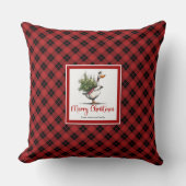 Christmas Whimsical Geese Throw Pillow Cushion クッション (正面)