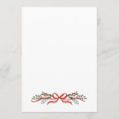 Christmas Whimsical Red Bow Wreath Dinner Party メニュー (裏面)