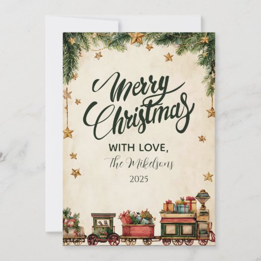 Christmas Whimsical Toy Express シーズンカード (正面)