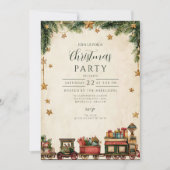 Christmas Whimsical Toy Express 招待状 (正面)