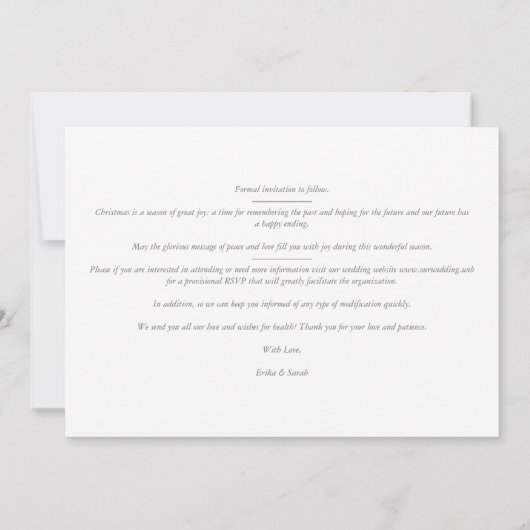 Christmas White Chic Luxury Grey 2 Photos Collage (裏面)