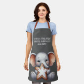 Christmas White Elephant Gag Gift Apron エプロン (着用した状態)