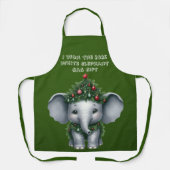 Christmas White Elephant Gag Gift Apron エプロン (正面)