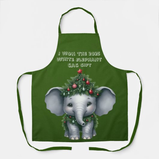 Christmas White Elephant Gag Gift Apron エプロン (正面)