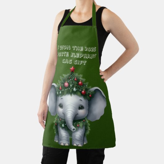 Christmas White Elephant Gag Gift Apron エプロン (インサイチュ)
