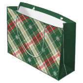 Christmas White Gold Plaid ラージペーパーバッグ (裏面アングル)
