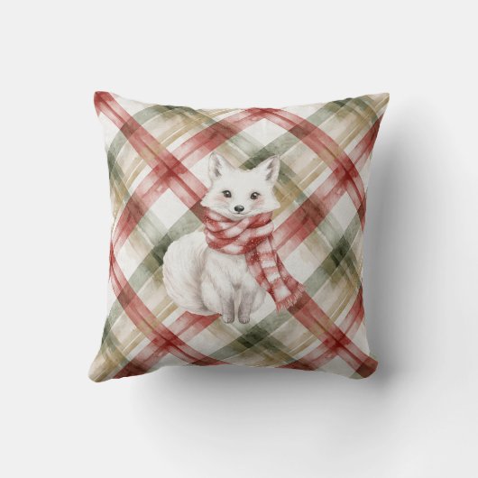 Christmas White Peppermint Deer クッション (裏面)