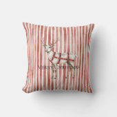 Christmas White Peppermint Deer クッション (正面)