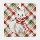 Christmas White Peppermint Deer メタルオーナメント (裏面)