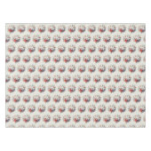 Christmas White Red Flowers Holidays Elegant テーブルクロス (正面(横))