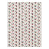 Christmas White Red Flowers Holidays Elegant テーブルクロス (正面)