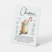 Christmas White Russian Cocktail Pedestal Sign 台座サイン (正面)