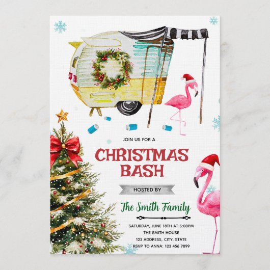 Christmas White Trash Bash Invitation 招待状 (正面)