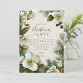 Christmas White Winter Flowers 招待状 (スタンド正面)