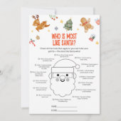 Christmas Who is Most Like Santa Game シーズンカード (正面)