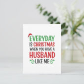 Christmas Wife Card Funny Husband Message シーズンカード (スタンド正面)