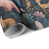 Christmas Wild Animals Wrapping Paper ラッピングペーパー (ロールコーナー)