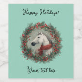 Christmas Wine Bottle Label customizable ワインラベル (シングルラベル)