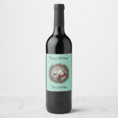 Christmas Wine Bottle Label customizable  ワインラベル (正面)