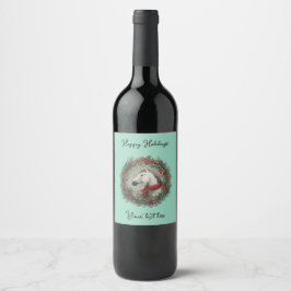 Christmas Wine Bottle Label customizable  ワインラベル
