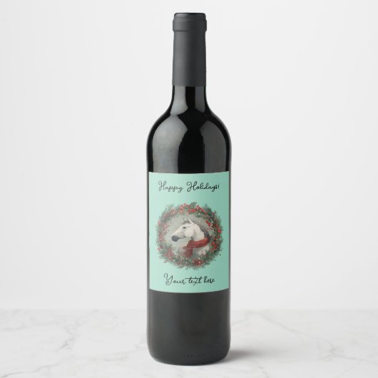 Christmas Wine Bottle Label customizable ワインラベル (正面)